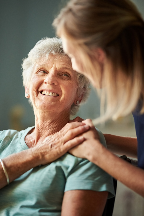 Happy Senior and Carebuilders caregiver Happy Senior and Carebuilders caregiver