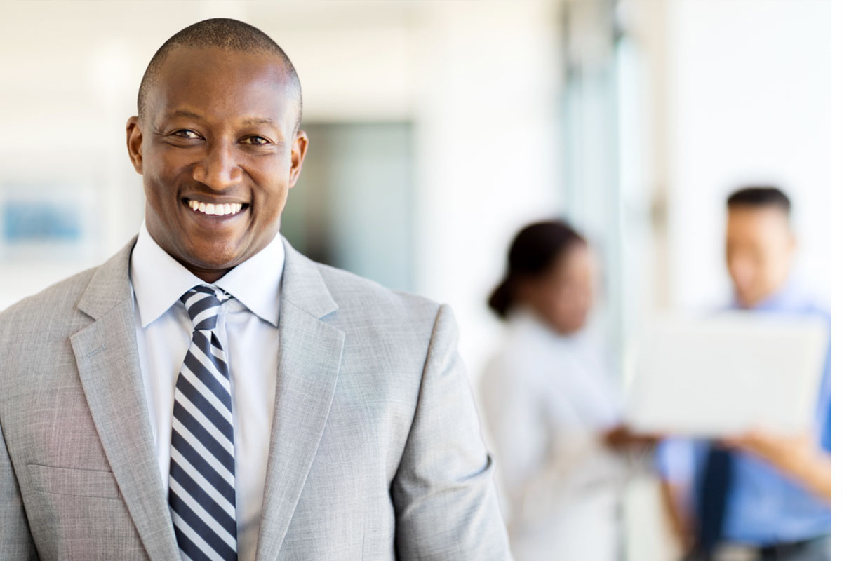 Middle Aged African American Man In A Office