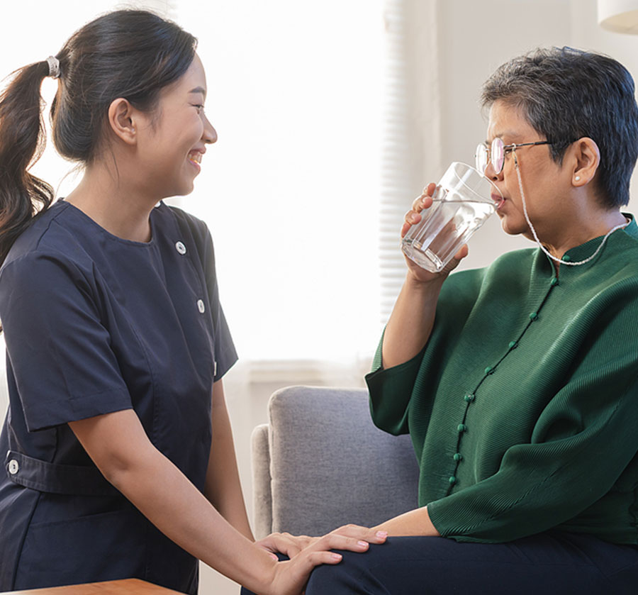 Happy Carebuilders Caregiver and Patient