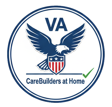 VA approval for CareBuilders at Home seal with an eagle